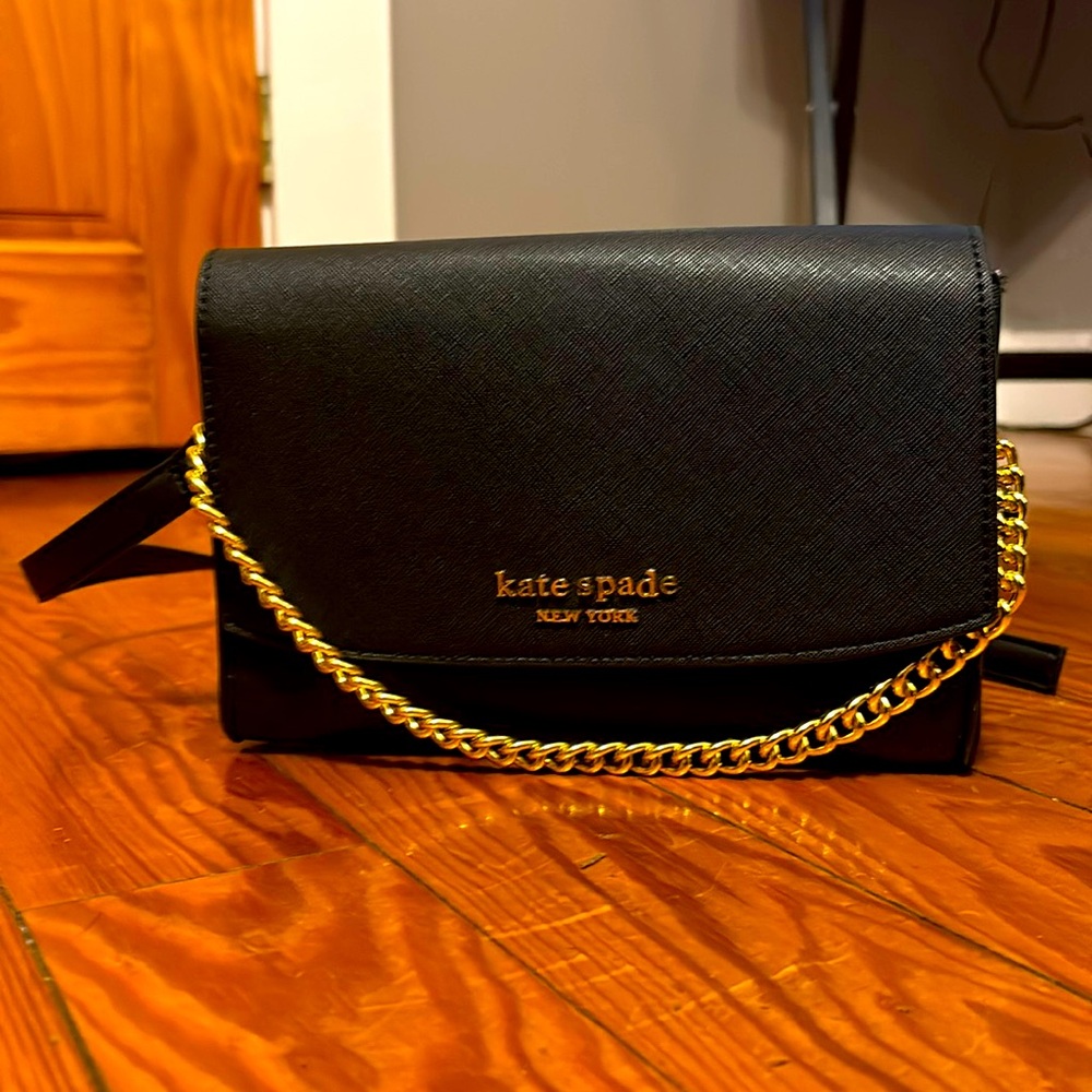 Kate Spade Madison medium flap convertible Crossbody black